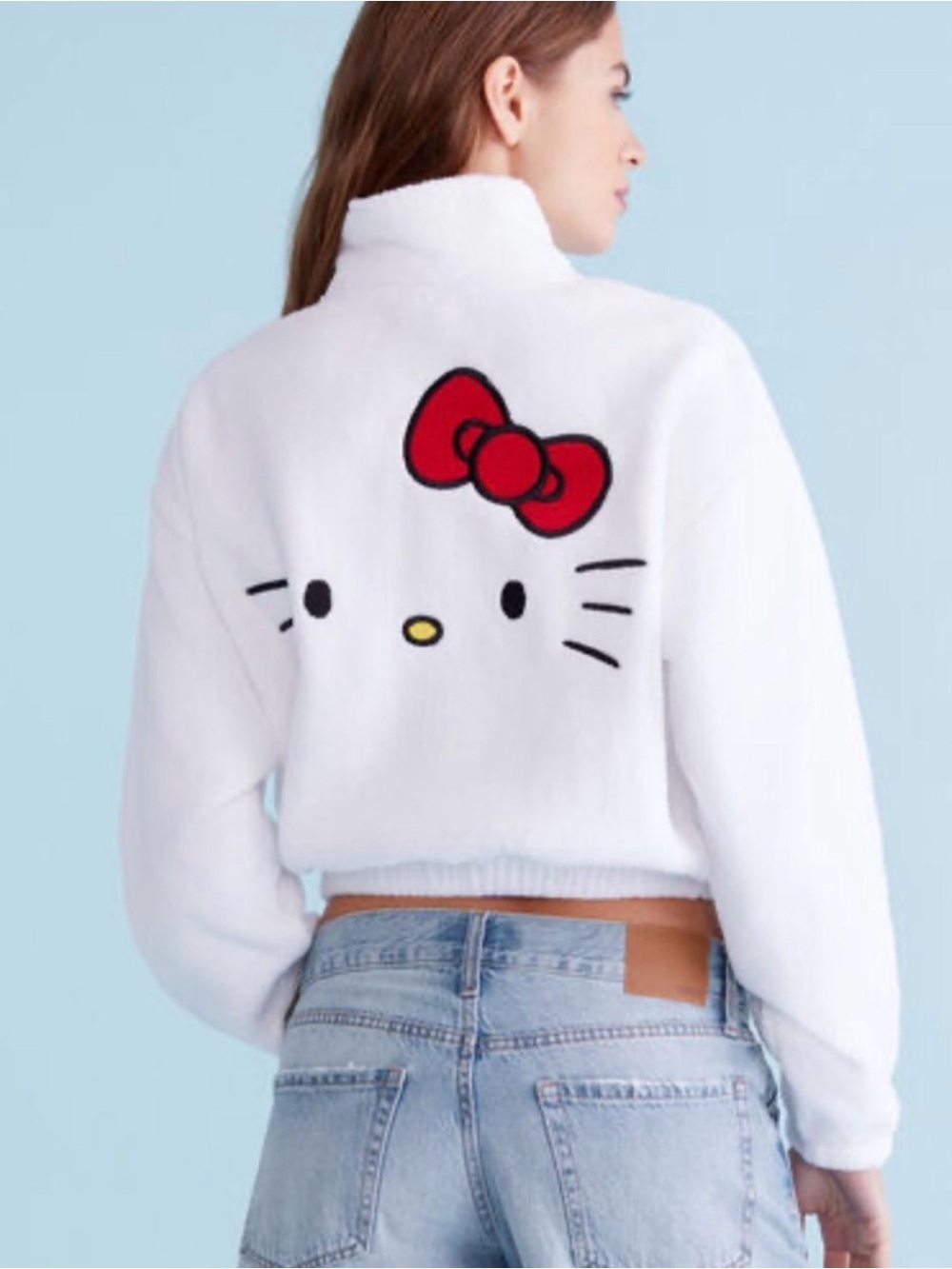 Hello kitty quarter zip Sherpa
